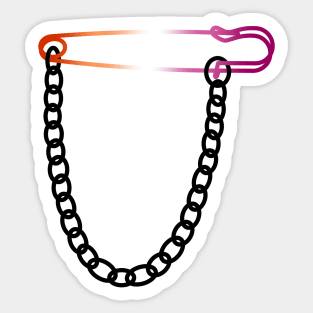 Cisgender WLW Safety Pin Sticker